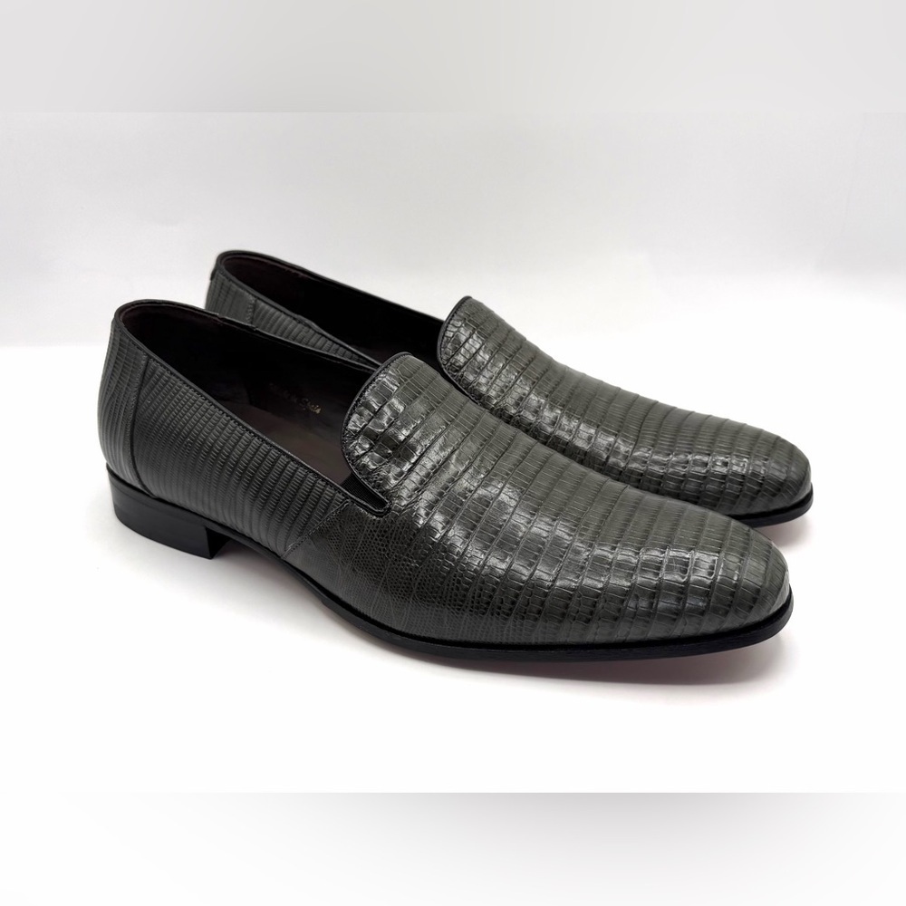 Genuine Mezlan Lizard Skin Loafers – Luxury Exotic Slip-On Dress Shoes